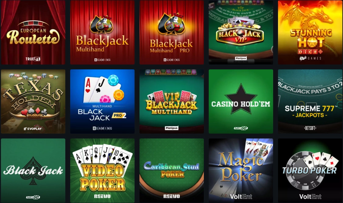 lilubet casino table games